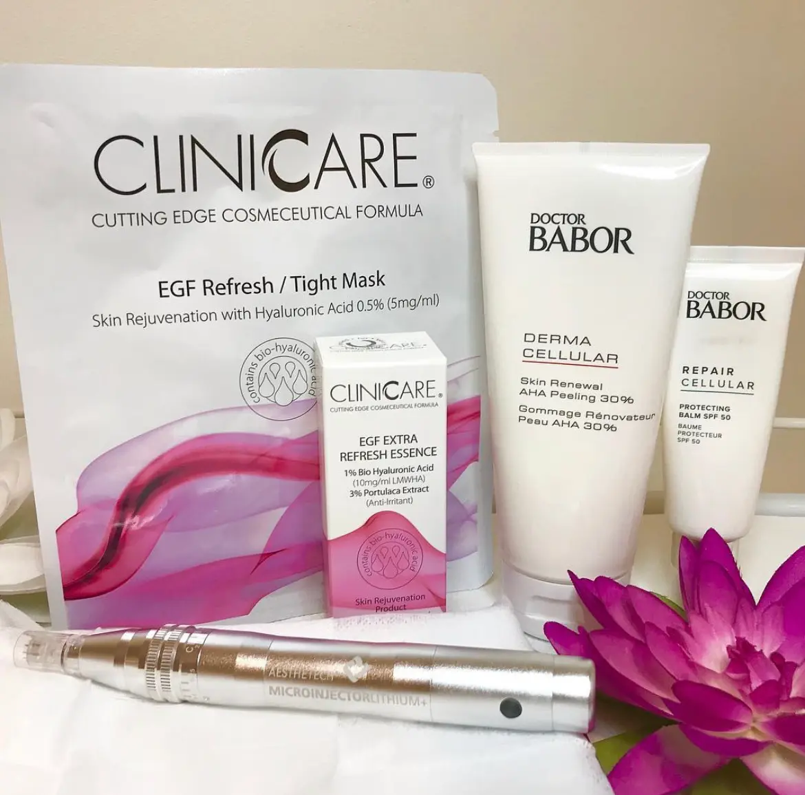 Produkter för hudvård och microneedling